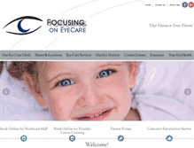 Tablet Screenshot of focusingoneyecare.com
